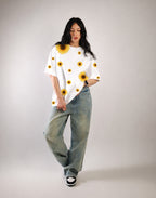 Sunflower Drift Oversized Tshirt