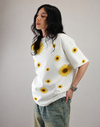 Sunflower Drift Oversized Tshirt