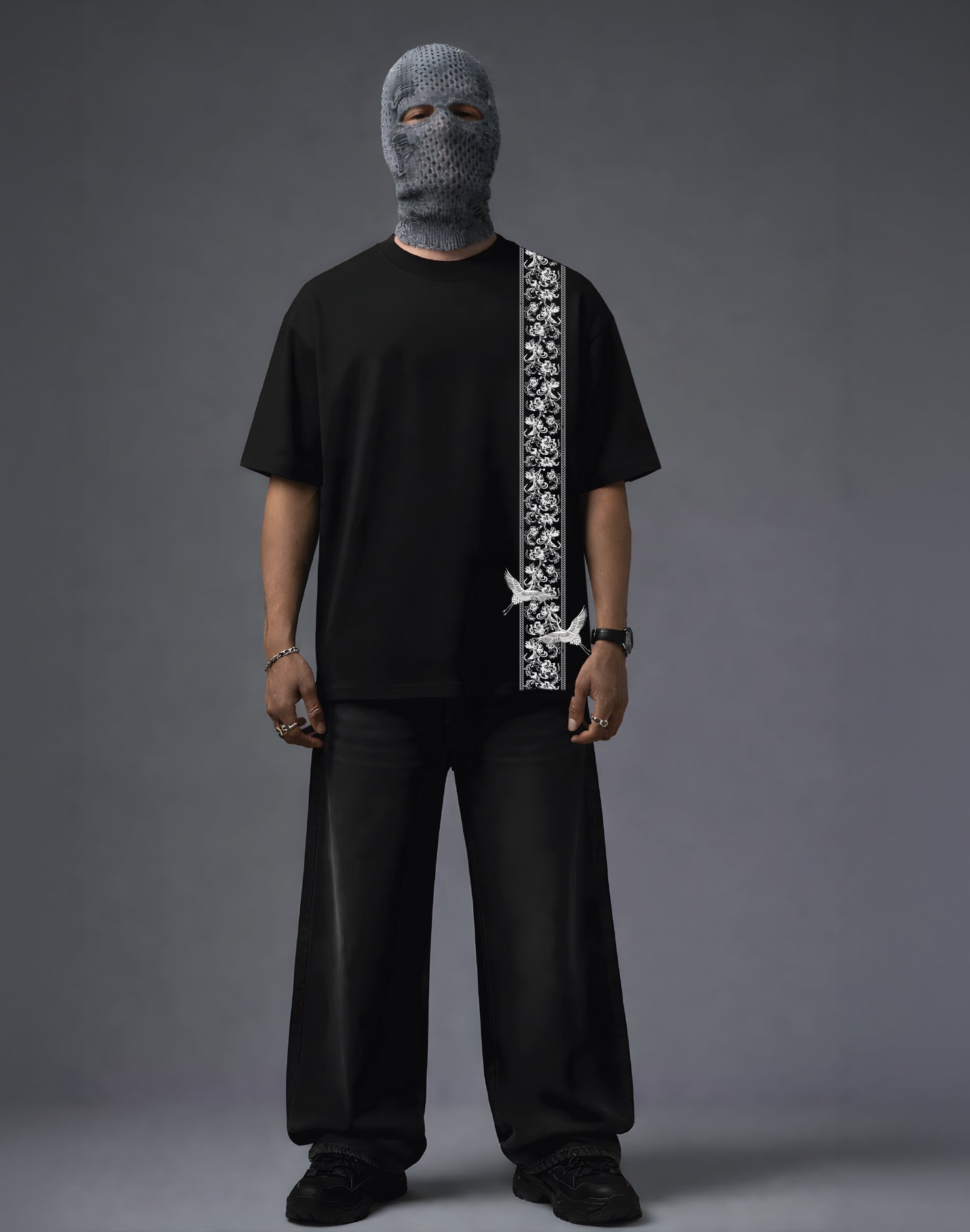 Zen Crane Flow Oversized Tee - ForMe Wears